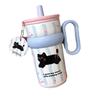 Large Capacity Insulated Stainless Steel Travel Mug With Handle Straw Women Office Students