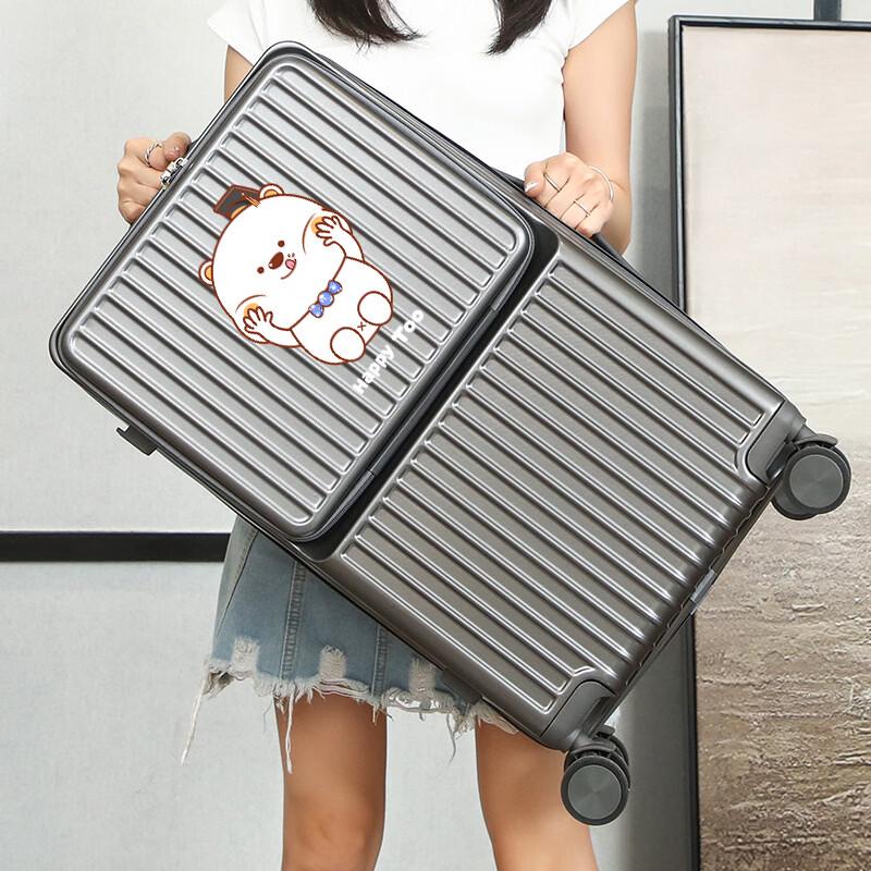 PACKAGE FASHION Women's Durable Rolling Luggage