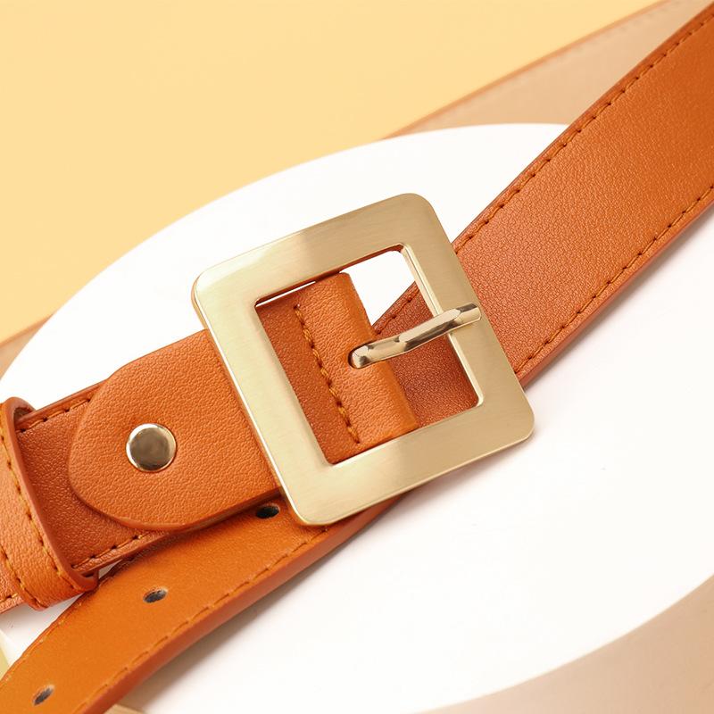 Simple and versatile belt Women's fashion trendy belt High-end alloy women's belt Decorative jeans belt