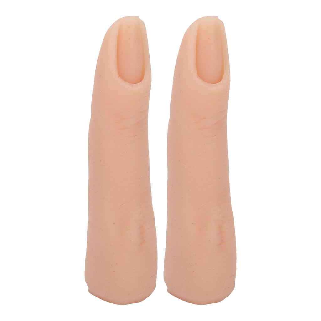 Nail Training Finger Bendable Flexible Silicone Practice Finger Model for Tattoo Acupuncture Practice 2pcs