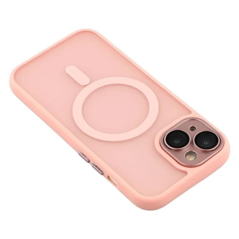 For iPhone 13 6.1 inch Case Compatible with MagSafe WANLONFENG QB Series PC TPU Phone Cover with Screen Film