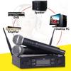 2 Cordless 2 Channel System Handheld Mic Kraoke Speech Supplies Cardioid Microphone Professional Wireless Microphone