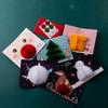 2PCS/SET 3D Pop-Up Christmas Card Set With Envelope And Stamp Stickers - Santa Birthday Simple Blessing Cards Christmas Cards