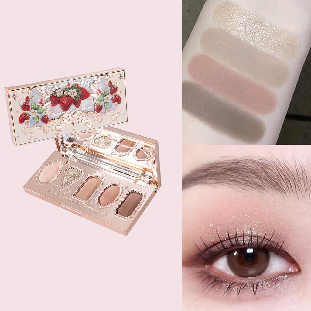 Flower Knows 2026 Bunny Garden Oogschaduw Palet Schattig Konijn Thema Alles-in-één Cosmetische Collectie met Blush & Highlighter