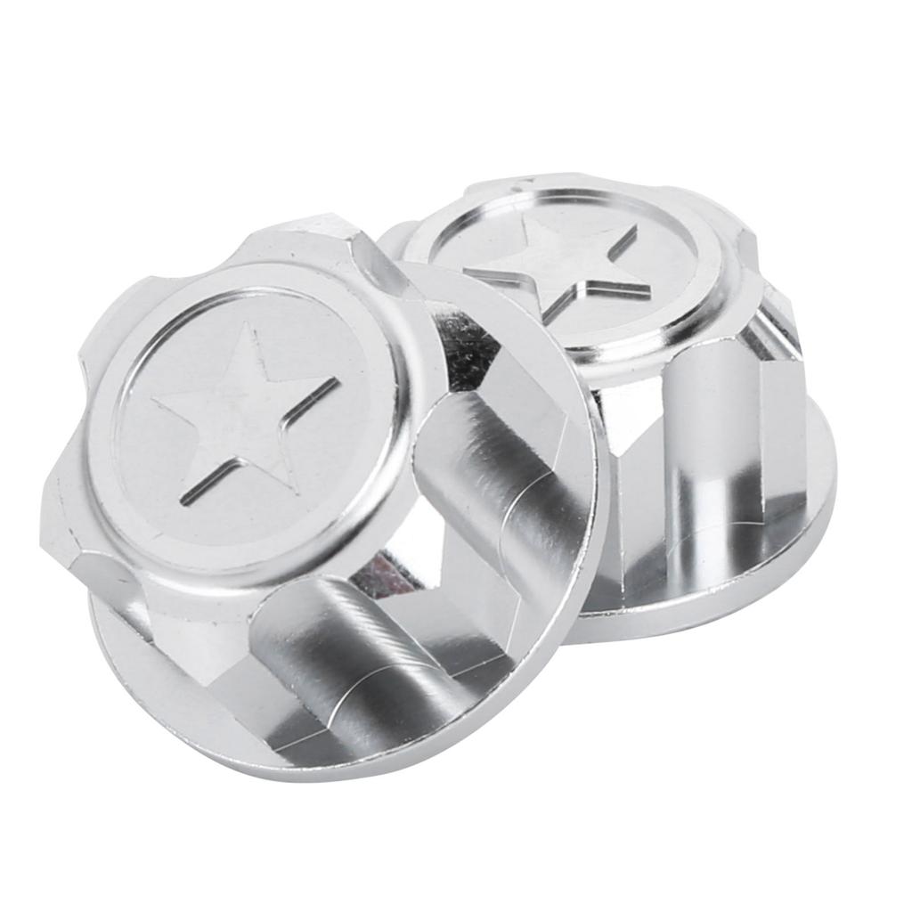 4pcs Aluminum Alloy Wheel Hub   Cover Accessory Fit for   X Maxx 1Celsius10 RC Car(Black )