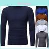 Men's Warm High Neck Solid Color Pullover Jumper Sweater For A Stylish Look