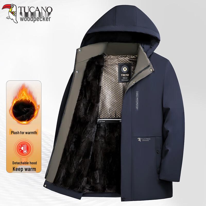 

TUCANO Men s Padded Winter Jacket with Detachable Hood L