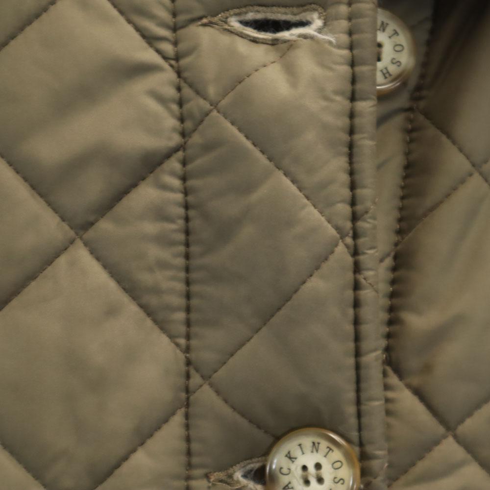 MACKINTOSH SCOTLAND Made In USA Quilted Coat 36 Khaki Back Bore Women Used