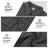 2026 Spring/Fall Men's Plus Velvet Lapel Slim Fit Solid Jacket - European Size