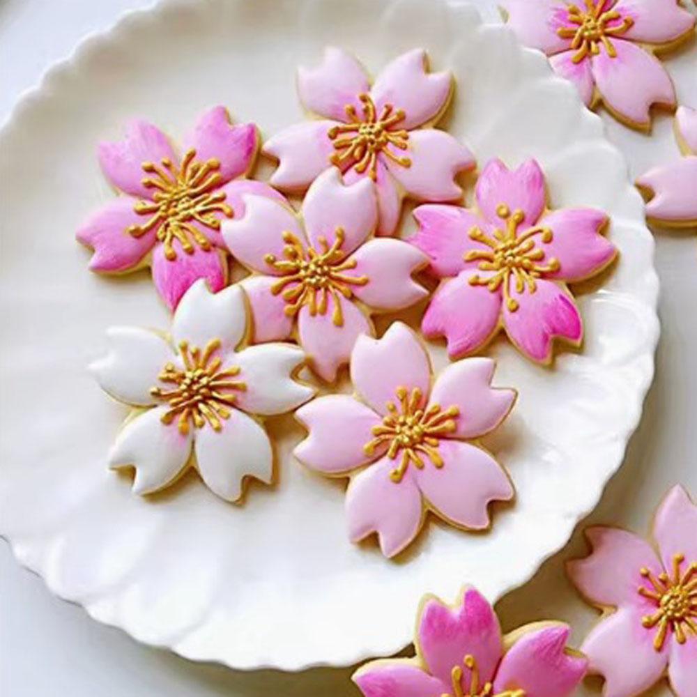 1 ks Nerezová vykrajovátka na sušenky ve tvaru třešňového květu Vykrajovátko blossom reposteria Spinkle Sušenky Cupcake Fondánová dortová dekorační pomůcka Pekařství
