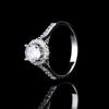 Jewelry Round Four-Claw Simulation High Carbon Diamond Diamond Ring Femininity Full Diamond Ring Ladies Wedding Ring