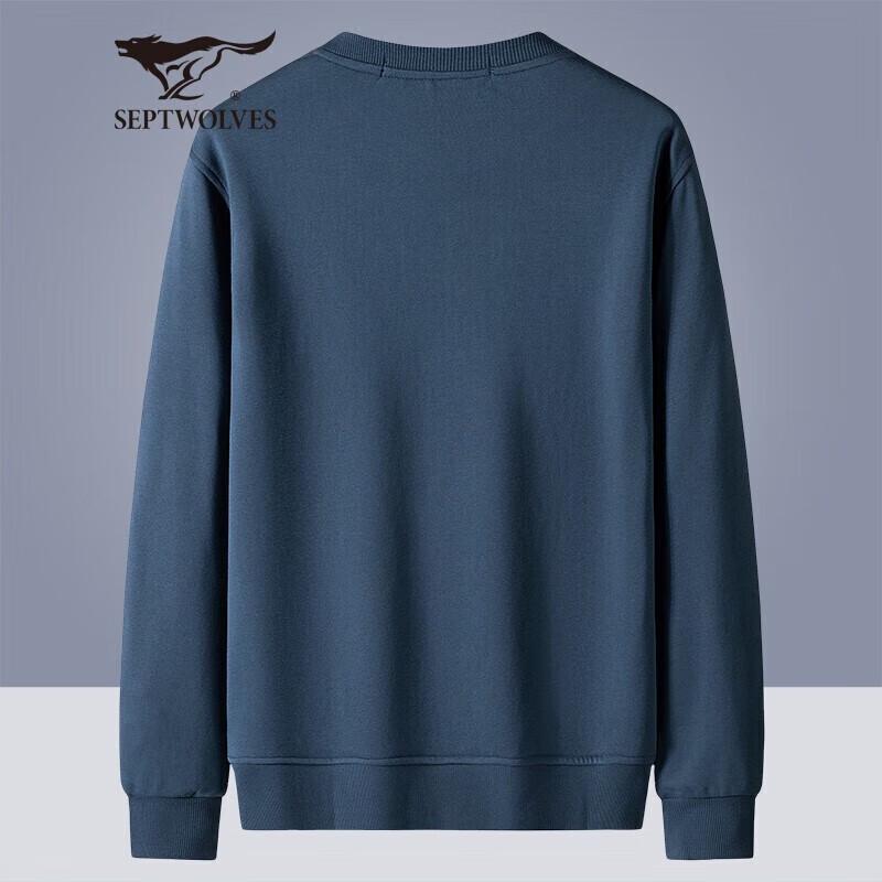 

SEPTWOLVES Мужской свитшот с длинным рукавом и круглым вырезом с принтом головы волка 4XL