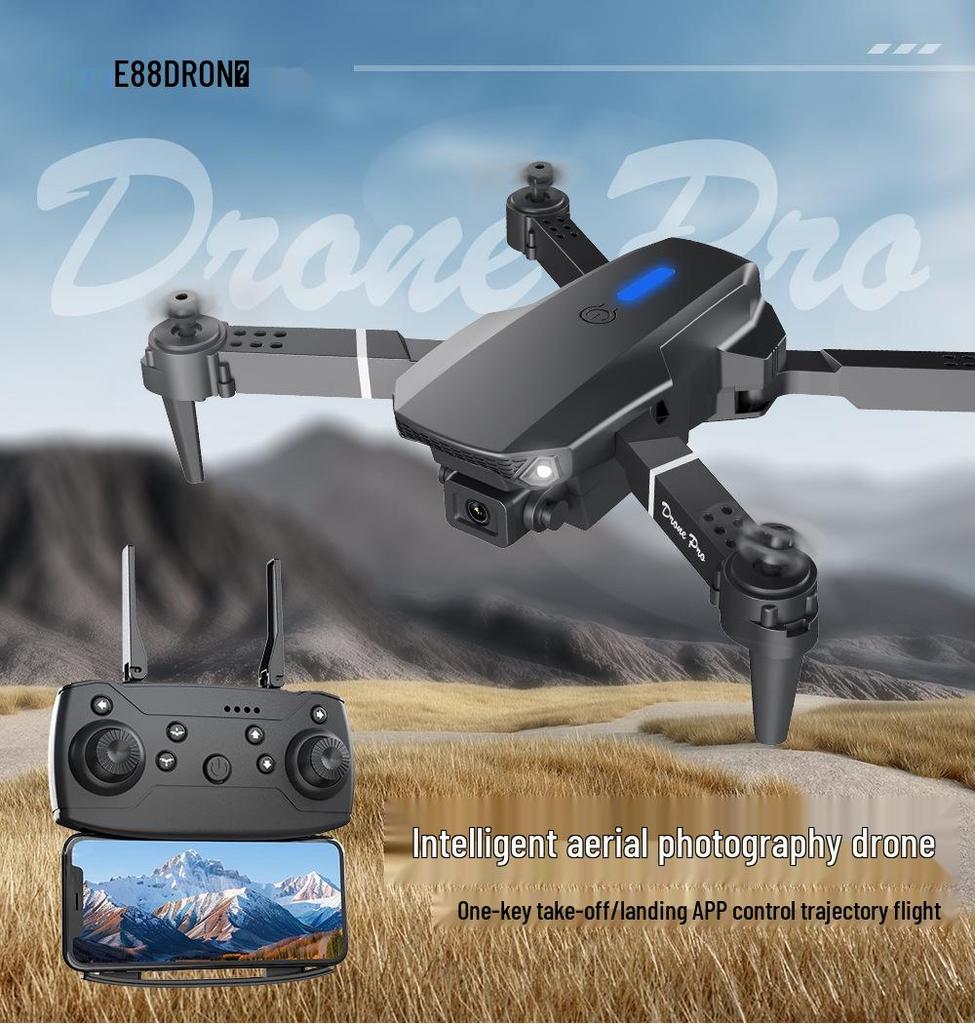 E88PRO 2025 Dual Camera Drone: Fixed Height Quadcopter with Remote Control for Aerial Photography