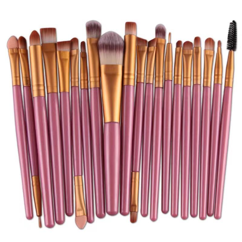 

20 Eye Makeup Brushes, Full Set of Eye Shadow Makeup Tools, Popular Eyeliner Brush розовый