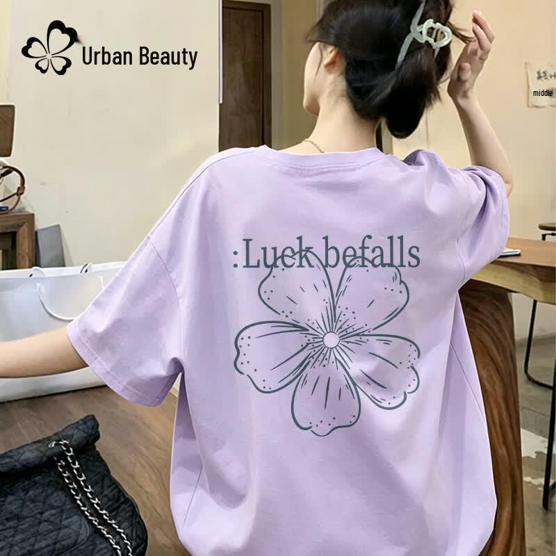 Women's 2026 Summer Loose-Fit Cotton Graphic T-Shirt