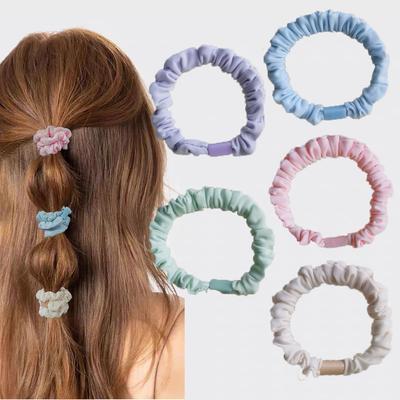 5PC Korean Candy Color Solid Soft Elasticity Hair Ties Rope Scrunchies for Women Girls Sport Ponytail Holder Hair Accessories