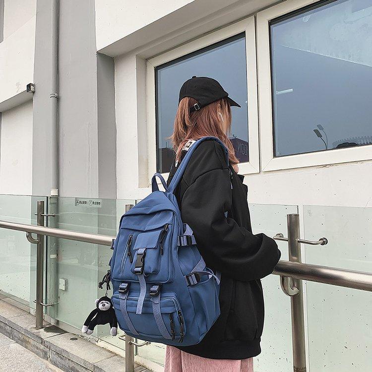Schoolbag Korean version Japanese ins girl Harajuku harbor style retro casual versatile large-capacity schoolbag junior high school backpack