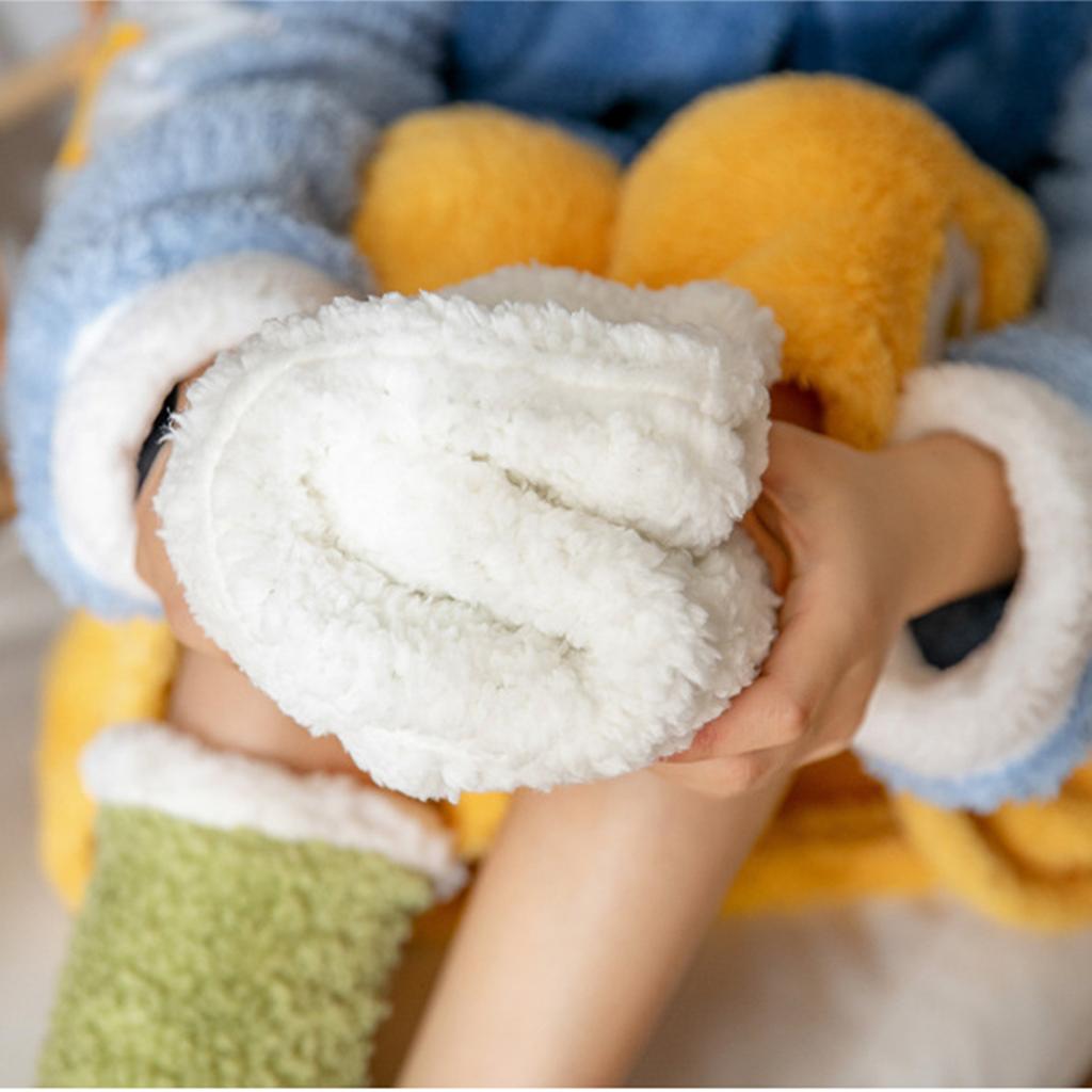 Damen Winter Haussocken Indoor Erwachsene Hausschuhe Zuhause Verdickte Fleece Schneesocken - Lammwollsocken