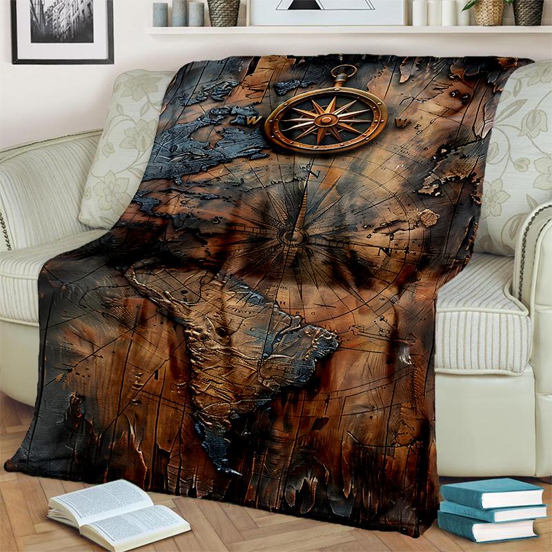 29 Style New Retro Marine Nautical Chart Compass Blanket,Soft Throw Blanket for Home Bedroom Bed Sofa Travel Office Cover Kids