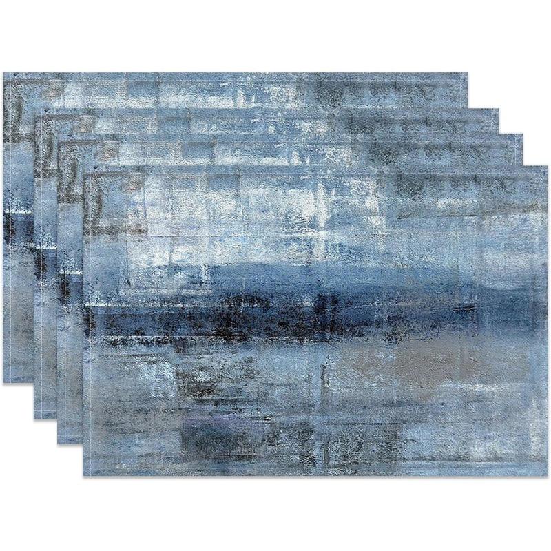 

Abstract Artwork Color Pattern Print Placemat Linen Tableware Kitchen Dinning TableMat Bowl Coffee Cup Pad Non-slip Decoration 30x45cm-4PC
