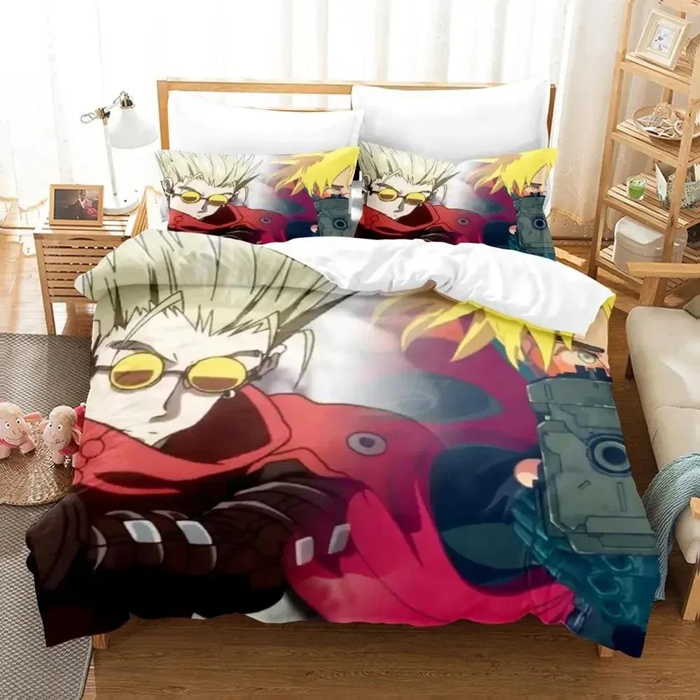 

Anime TRIGUN STAMPEDE Bedding Set Duvet Cover Bed Set Quilt Cover Pillowcase Comforter king Queen Size Boys Adult Bedding EU Single 135x200cm