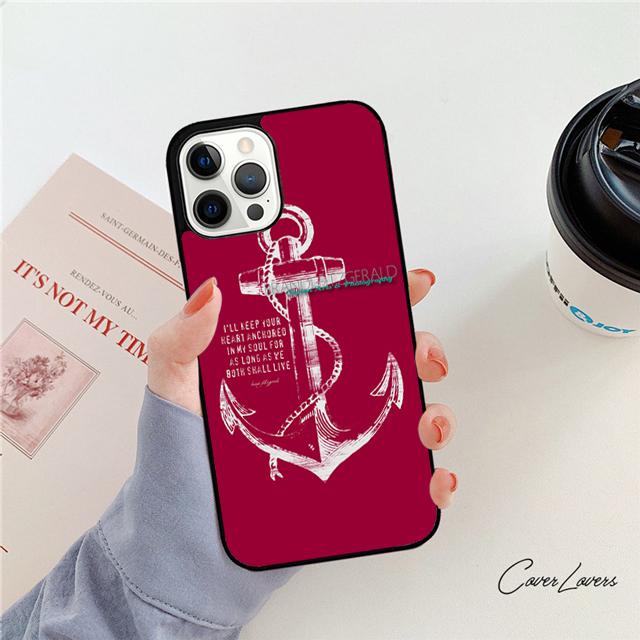 Anchor Compass Nautical Sailor Sailing Phone Case For iPhone 17 Air 16 15 14 Plus Apple 11 12 13 Pro Max Coque