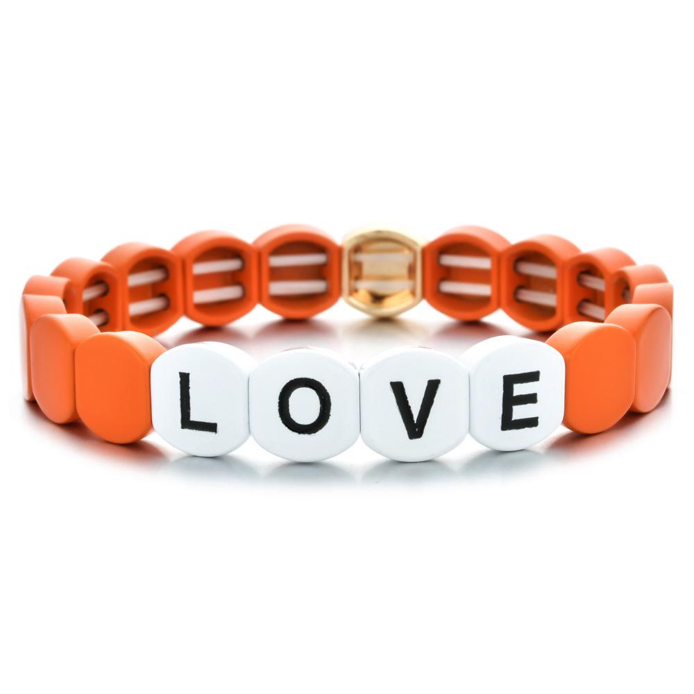 Fashion Bracelet Alloy Paint New Bracelet Honeycomb LOVE Bracelet