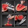 Watermelon Cutter Fruit Slicer Dicer Stainless Steel Melon Cutter Rustproof Portable Watermelon Cutting Tools for Camping BBQ Parties