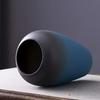 High Grade Ceramic Vase, Flower Arrangement, Frosted, Blue, Living Room, Bedroom, Dining Room, Study Room, Table Top Decor, 1Pc