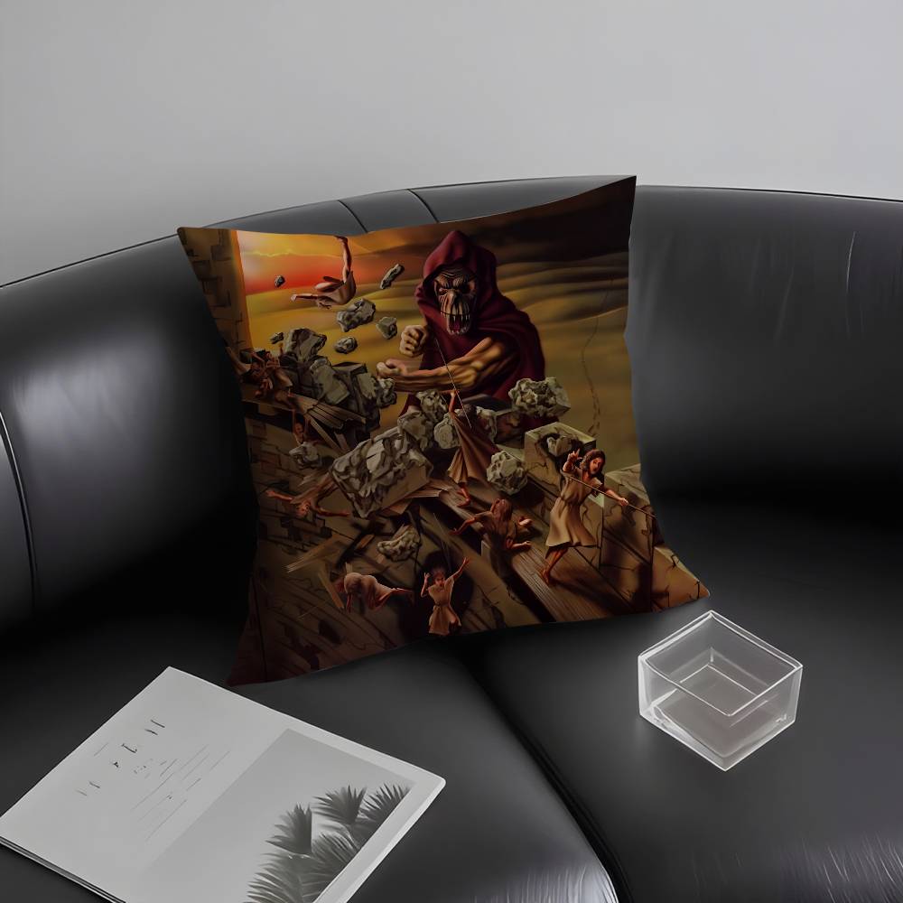 H-Helloweens Rock Band Pillow Case Plush Fabric Soft Pillowcase Double Sided Print Cushion Cover Household Gifts