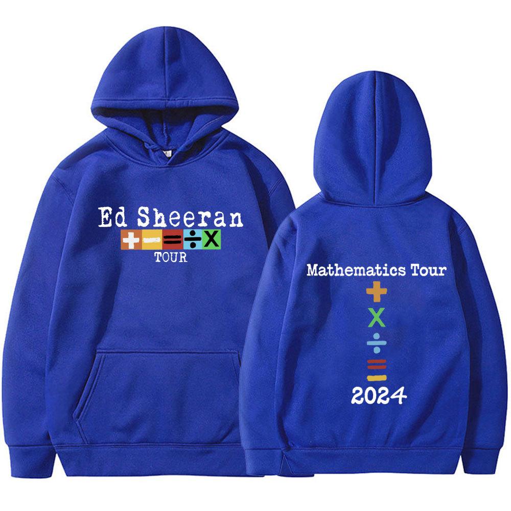 Ed Sheeran Concert Tour Mathematics Hoodies Men's and Women's Harajuku Pullover Street Wear Unisex Plushed Sweater