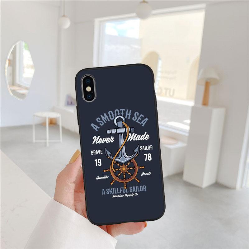 PP1 Anchor Sailor Soft Shell Phone Case for Samsung Galaxy S20 S21 S22 Ultra FE + Plus A21S A22 A24 A25 A26 A30 A30S A31