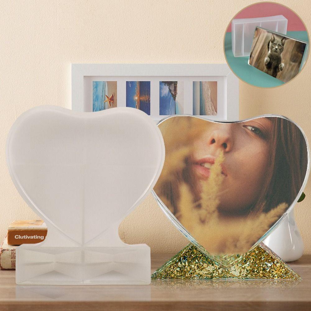 Holder Craft Handmade Love Heart Home Decoration Silicone Mould Photo Frame Mold Resin Epoxy Mold