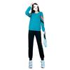Round Neck Sports Suit for Women, Spring and Autumn Korean Style Fashionable Loose Sweatshirt, Western Style Casual Wear Two-piece Set