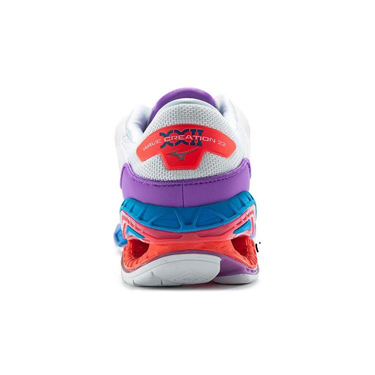 Mizuno Wave Creation Low Top Running Shoes Women Sneaker White Purple J1GD210166