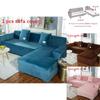 Simple Solid Color Plush Surface Sofa Protection Cover With Anti Slip Strip For Home Protection
