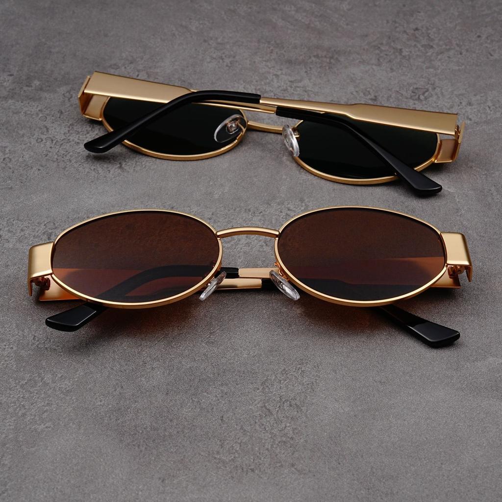 Retro Eyeglasses for Women Small Oval Frame Sunglasses Fashion Shades Eyewear Protection Outdoor Sports Shades UV400 Glasses