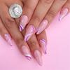 24Pcs Removable Ballerina Fake Nails Almond Shaped Press On Nails For Women Girls Nail Art Decoration