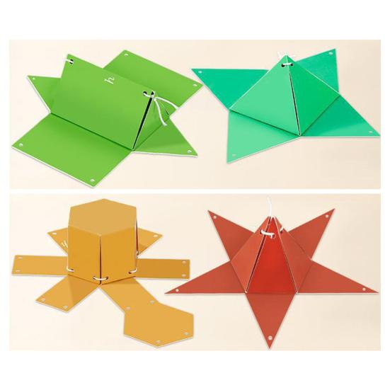 1/3Pcs Pull String 3D Geometry Learning Book with 40162 Solids DIY Paper Folding Geometry Model Kit Braided Rope Volume Surface