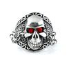 Herren Hip-Hop Kette Totenkopf Beliebt Trendiger Jungenring