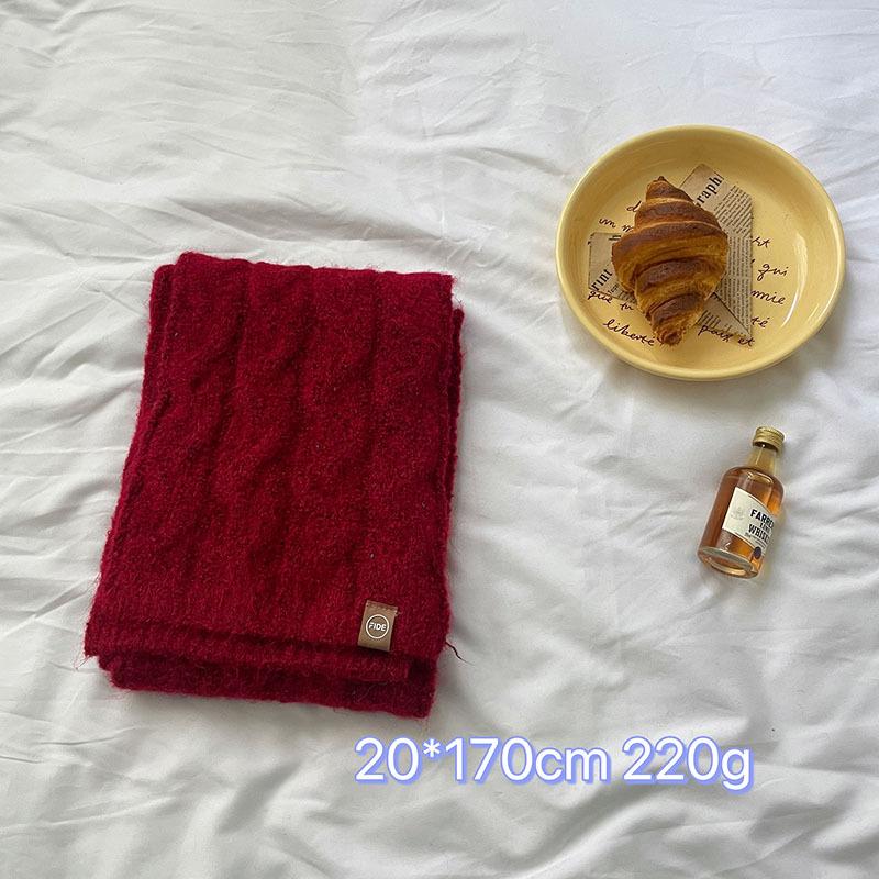 New Atmosphere Red Scarf Collection Imitation Cashmere Shawl Christmas Winter High-end Gift Soft Waxy Scarf