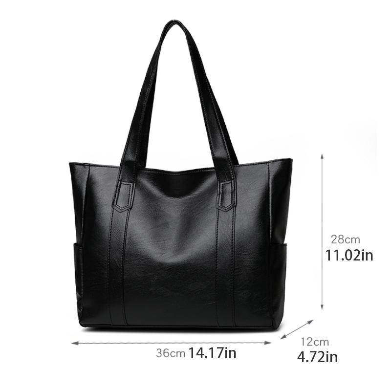 Women's Large Capacity Convertible Shoulder Bag and Handbag, Synthetic Leather with Zipper, Suitable for Daily Commuting, Shoppi