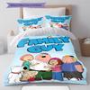 Family Guy Pattern Bedding,Quilt Set Quilt Cover Pillowcase Home Birthday Gift (1 * duvet cover + 2 * pillowcase, without core)