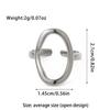 Stainless Steel Geometric Lines Opening Rings for Women Men Classic Glossy Hollow Waterproof Rings Banquet Jewelry Accessories