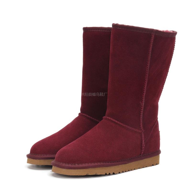 

5815 Tall Snow Boots Fleece Thickened Sangpo Snow Cotton Boots Snow Shoes Fluffy Boots 38 бордовий