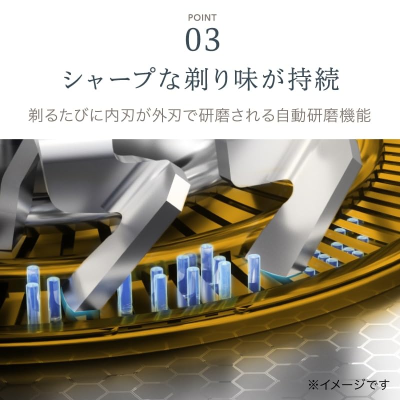 APIXINTL Electric Shaver Flexible 7 USB Titanium Trimmer and Comb LED Automatic Polishing Easy To Attach and Detach Series [126 Blades, Heads]