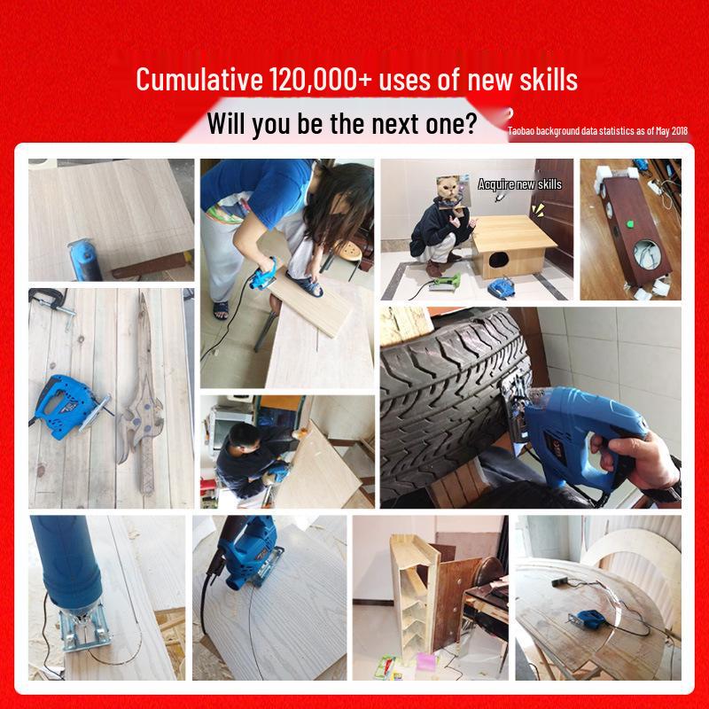 Vigor Multifunctional Electric Jigsaw: Handheld Saw for Wood Cutting