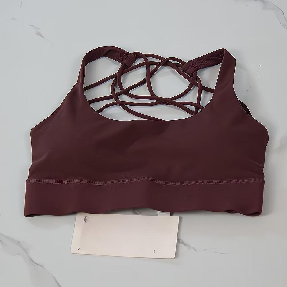 SWIFT SPEED Women's Eight-Strap Sports Bra - Comfortable, High Elastic, Nude Feel for Yoga & Fitness