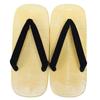 [Kyouetsu] Men's Geta Sandals with High Milon Straps (S (25cm), Black)