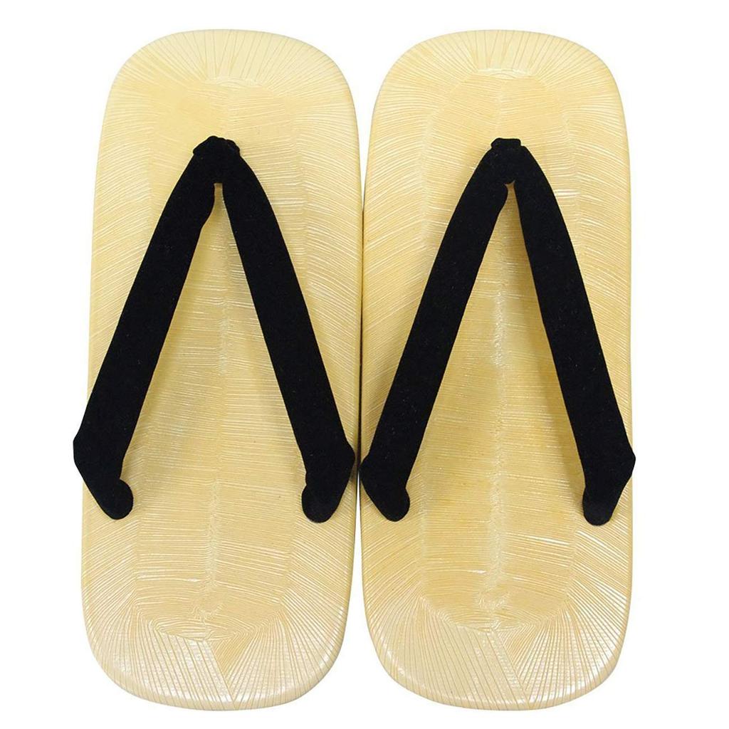 [Kyouetsu] Men's Geta Sandals with High Milon Straps (S (25cm), Black)